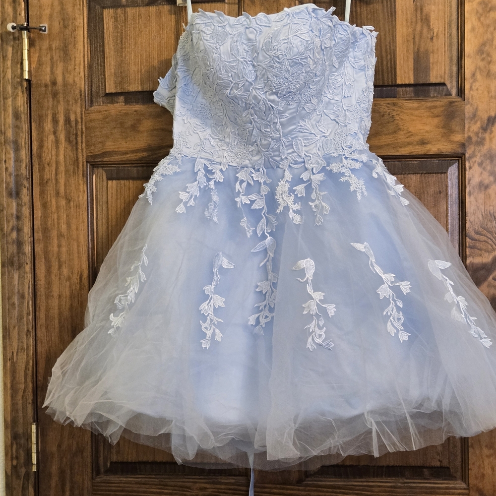 Elegant Blue Prom Cocktail Dress